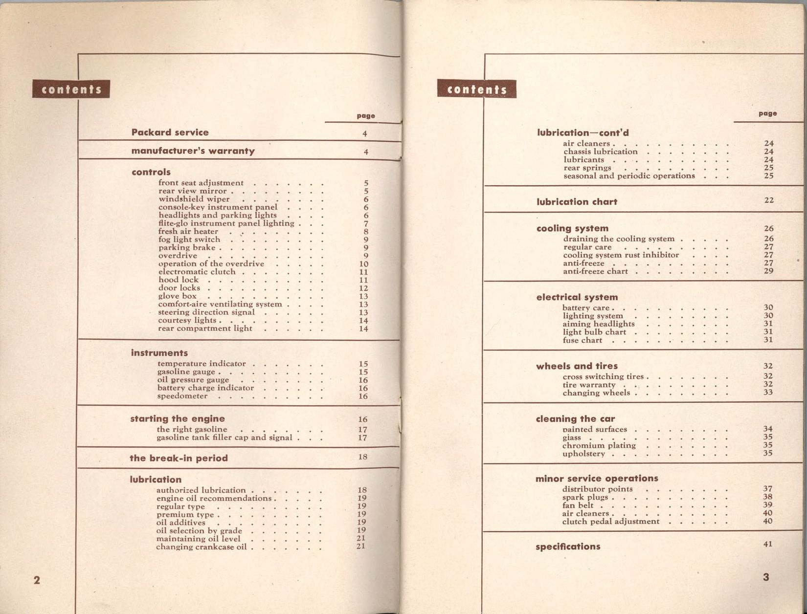 1948 Packard Owners Manual Page 1